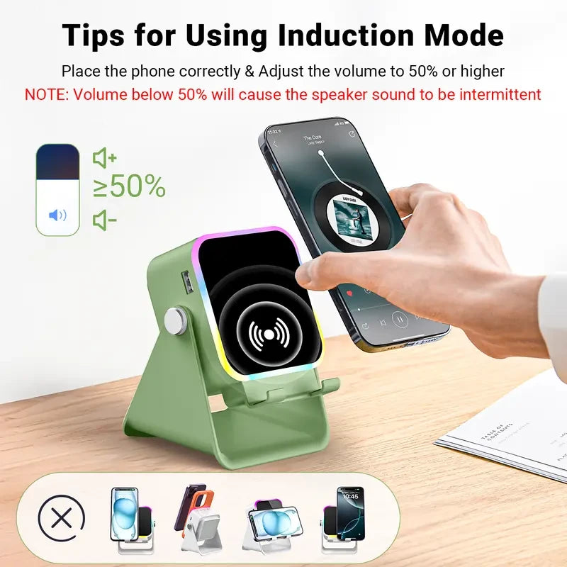 Wireless Induction Audio Speaker Stand