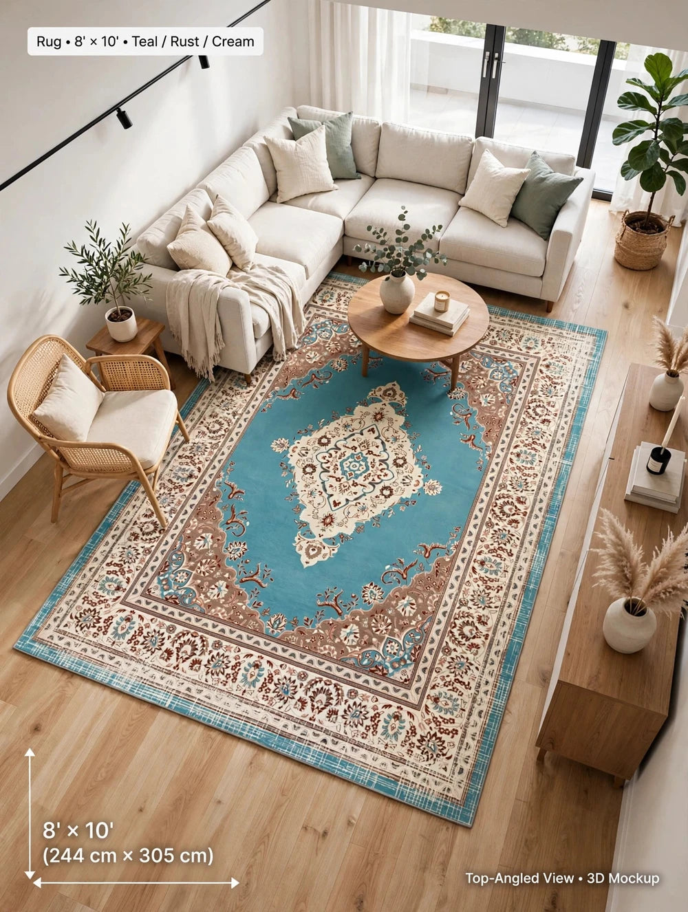 WASHABLE 8x11 Rug