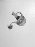 Wooden Wall Art - Ethiopian Jebena Coffee Pot Pouring - Boho Laser Cut Decor