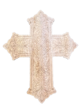 Wooden Cross Wall Decor - Ethiopian Style Laser-Engraved Cross - Large Christian Wall Art