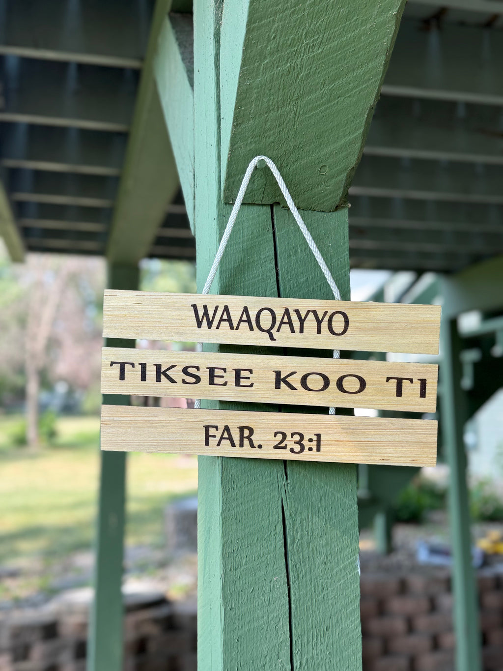 WAAQAYYO TIKSEE KOO TI - The Lord Is My Shepherd | Oromo Wooden Hanging Sign - Psalm 23:1 | Far. 23:1