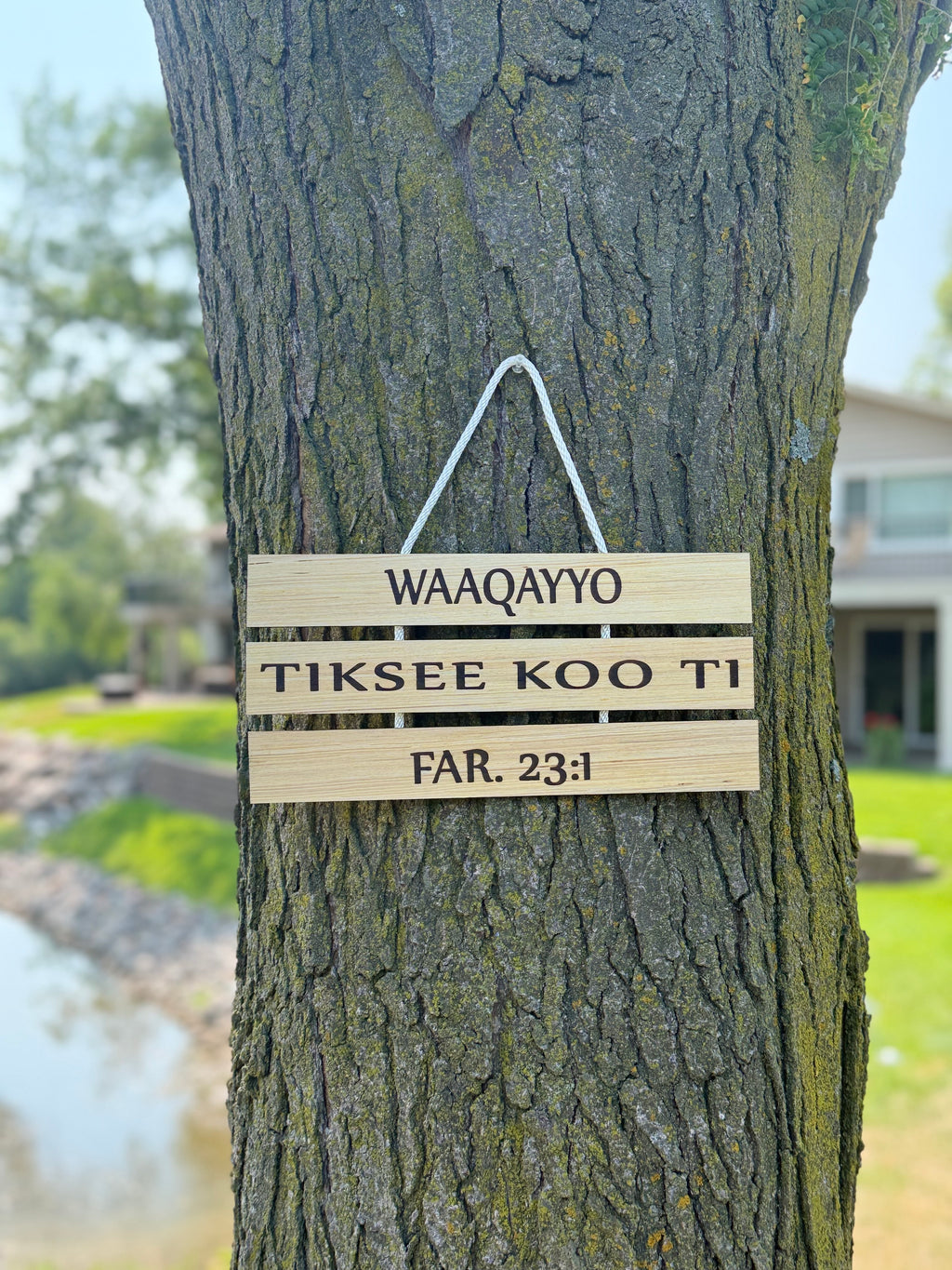 WAAQAYYO TIKSEE KOO TI - The Lord Is My Shepherd | Oromo Wooden Hanging Sign - Psalm 23:1 | Far. 23:1