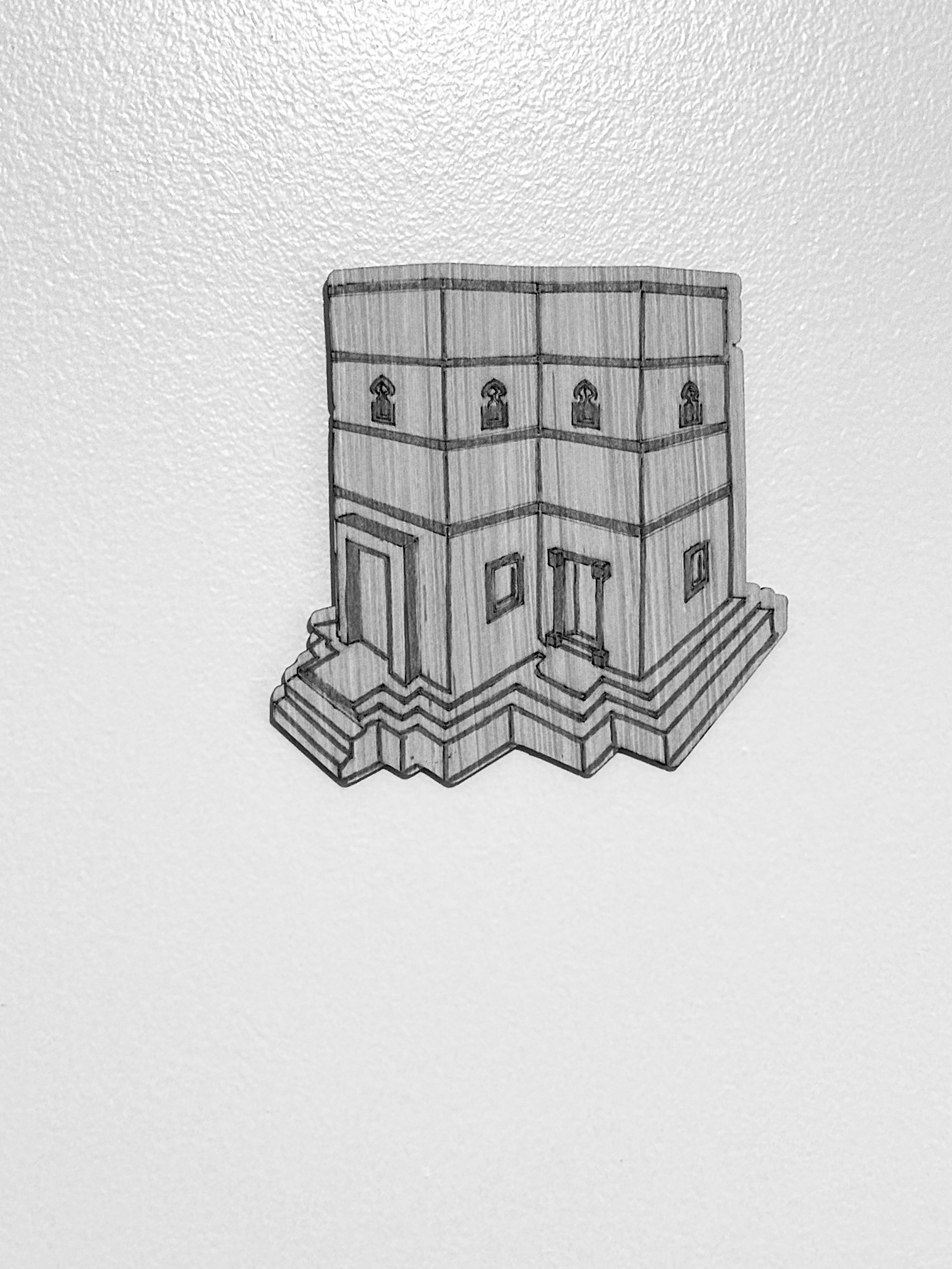 Lalibela Church Wooden Art - Ethiopian Heritage Mini Sculpture | Biete Ghiorgis Inspired