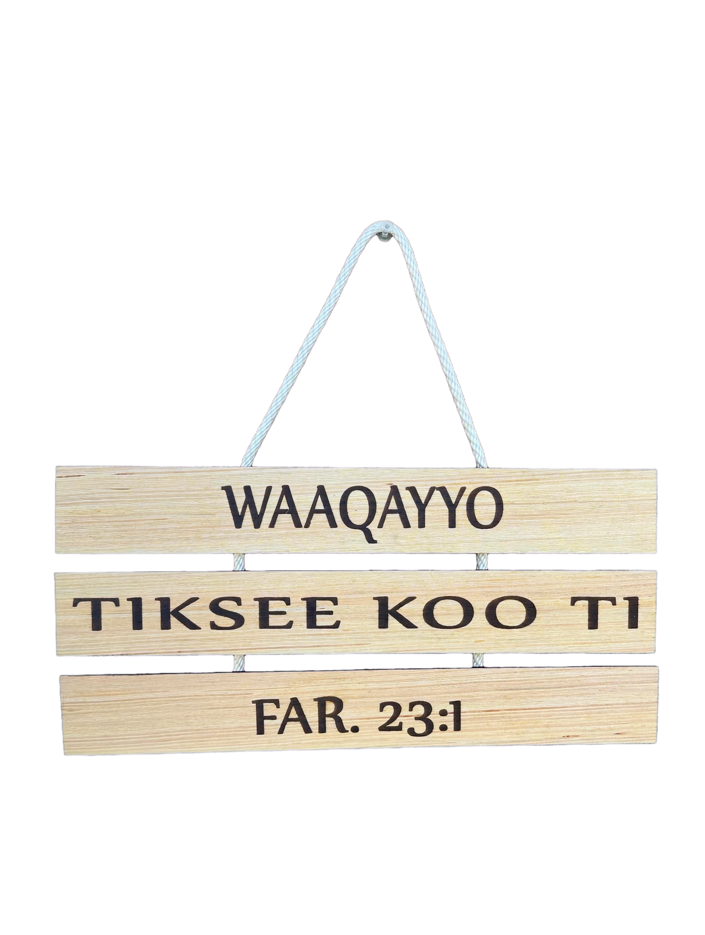 WAAQAYYO TIKSEE KOO TI - The Lord Is My Shepherd | Oromo Wooden Hanging Sign - Psalm 23:1 | Far. 23:1